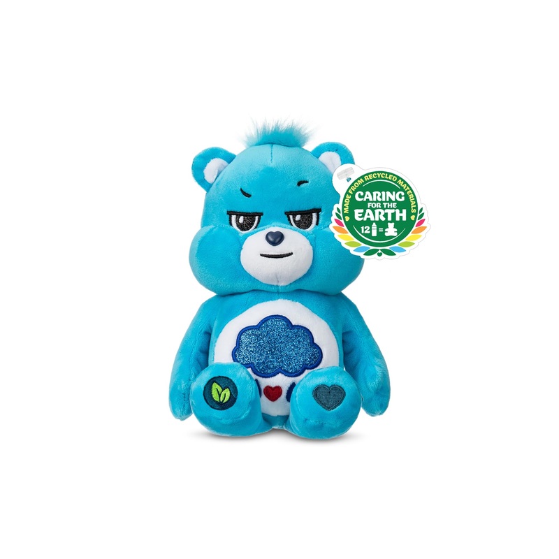 Care Bears 9'' Bean Plush (Glitter Belly) - Grumpy Bear - Soft Huggable Material!
