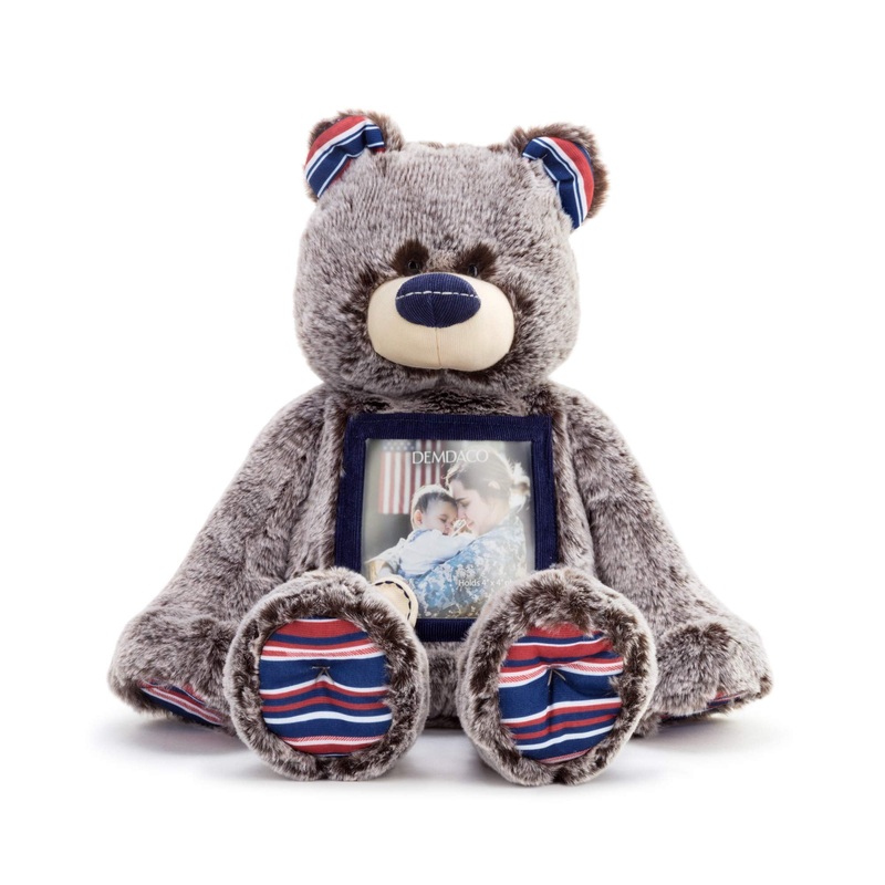 Demdaco Military Here To Hug Photo Natural Brown 12 Inch Plush Polyester Stuffed Bear