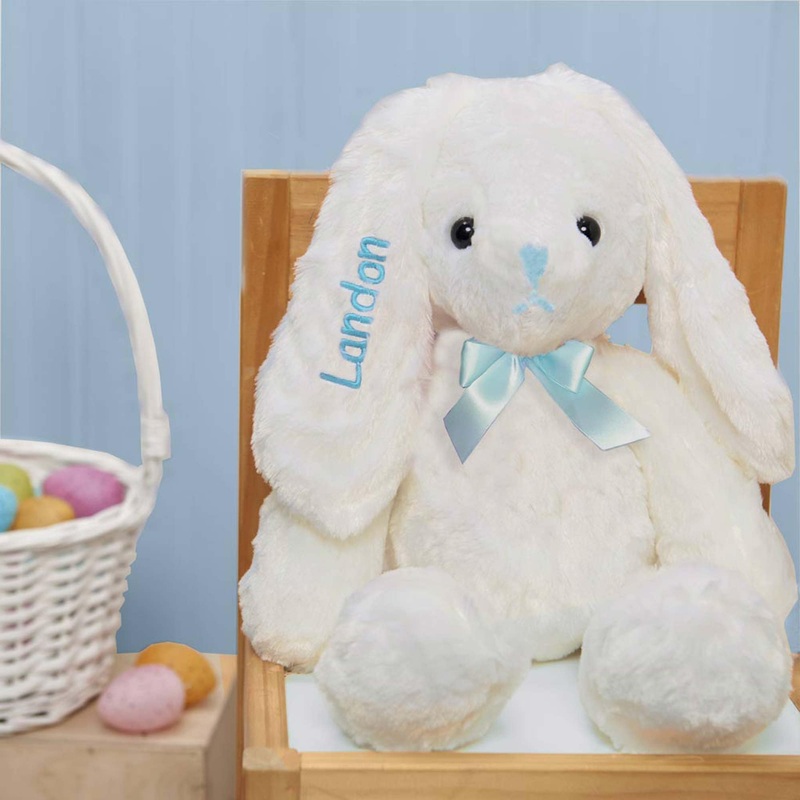 Dibsies Personalized Hoppity Floppity Bunny 18'' (Blue)