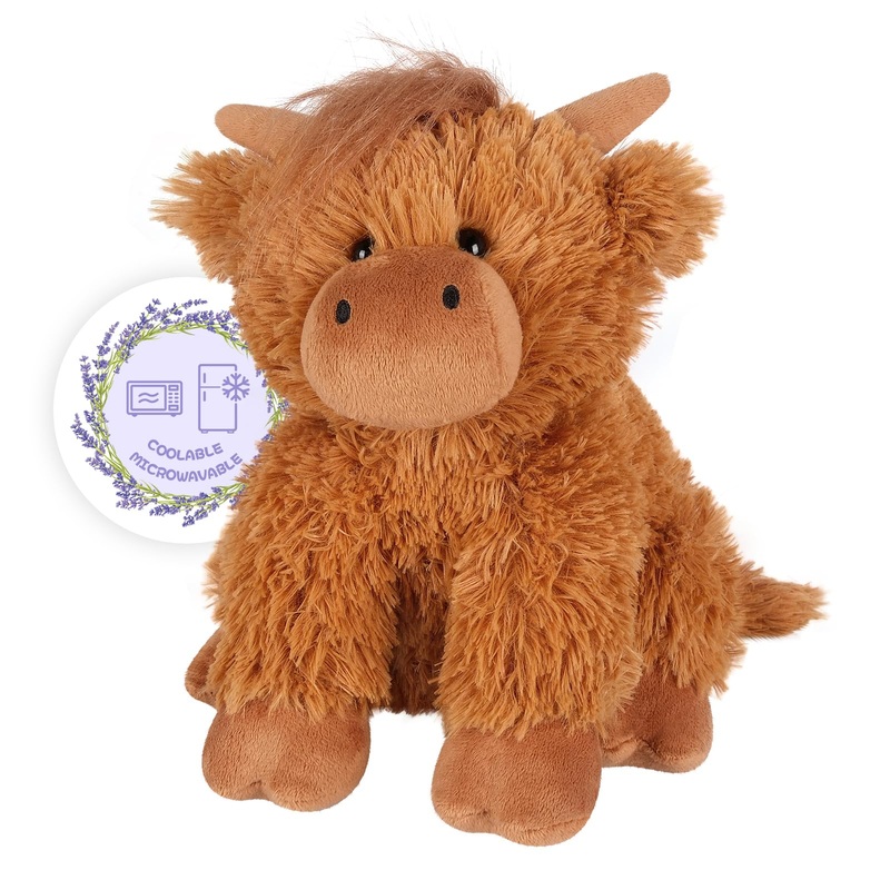 Suzzipals Highland Cow Stuffed Animal, Heating Pad Microwavable Stuffed Animal, Highland Cow Stuffed Animals Cute Stuff Cute Plu