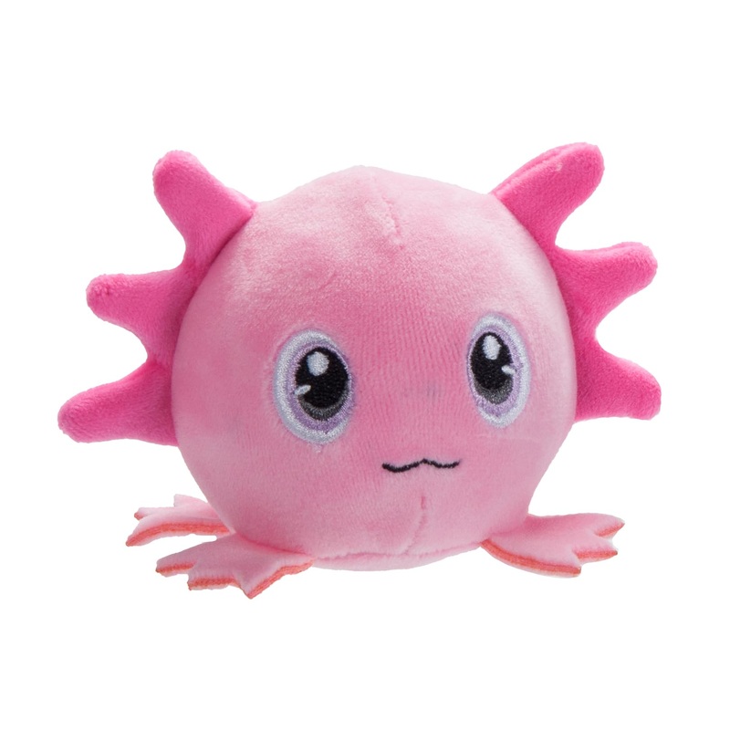 The Petting Zoo Axolotl Stuffed Animal Plushie, Gifts For Kids, Squishiez Sealife Animal Squeeze Toy, Pink Salamander Plush Toy,