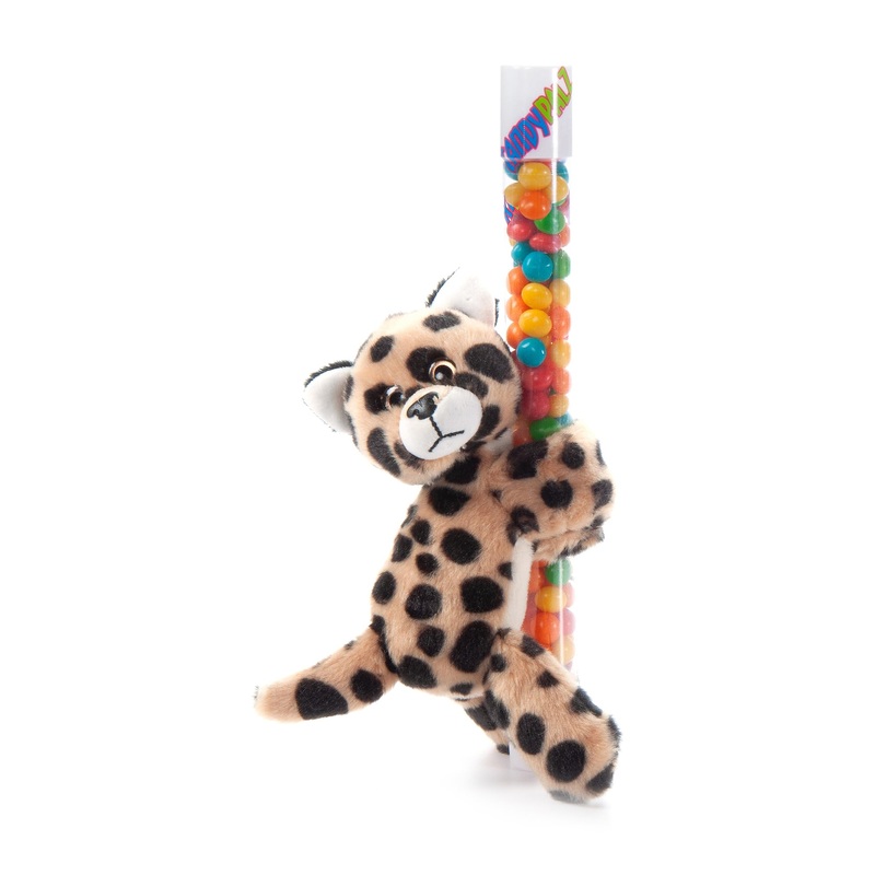 The Petting Zoo Cheetah Stuffed Animal Plushie Slap Bracelet, Gifts For Kids, Candypalz, Zoologee Realistic Cheetah Plush Toy