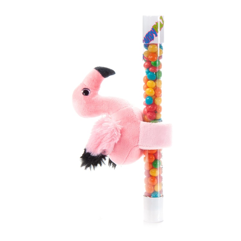 The Petting Zoo Pink Flamingo Stuffed Animal Plushie Slap Bracelet, Gifts For Kids, Candypalz, Zoologee Flamingo Plush Toy