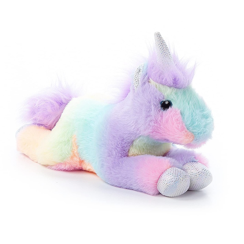 The Petting Zoo Unicorn Stuffed Animal Plushie, Ombrez Animals, Rainbow Unicorn Plush Toy 12 Inches