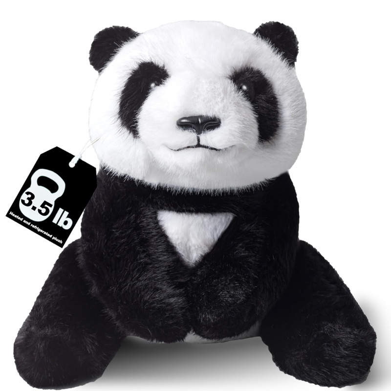 Wtdeplush Weighted Panda Plush Stuffed Animals - 14'' 3.5 Lbs Weighted Microwavable Panda Heated Stuffed Animal Heating Pads For