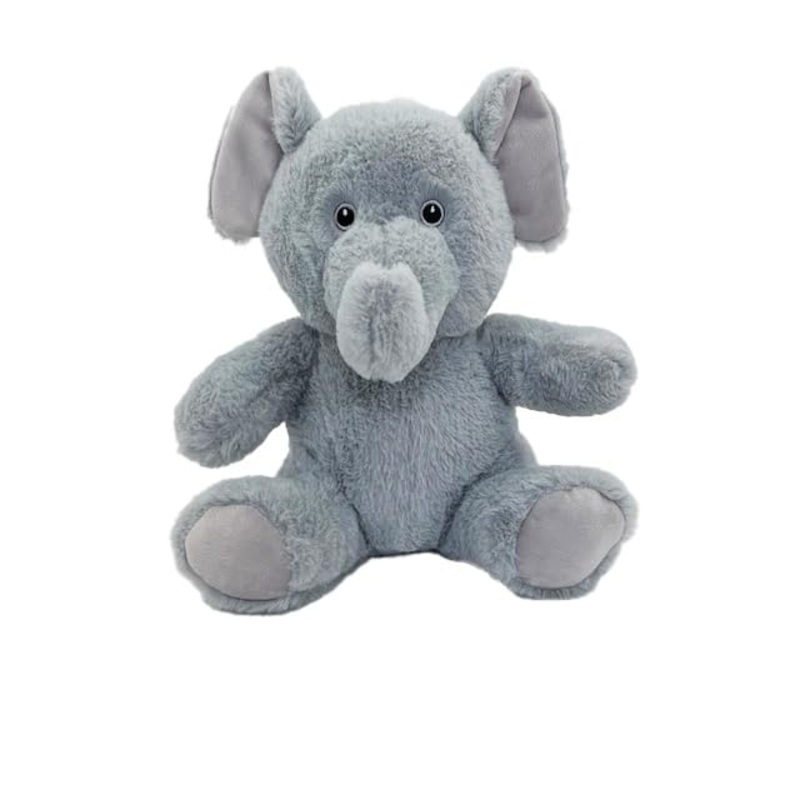 Anico 10'' Plush Grey Elephant With Embroidered Eyes