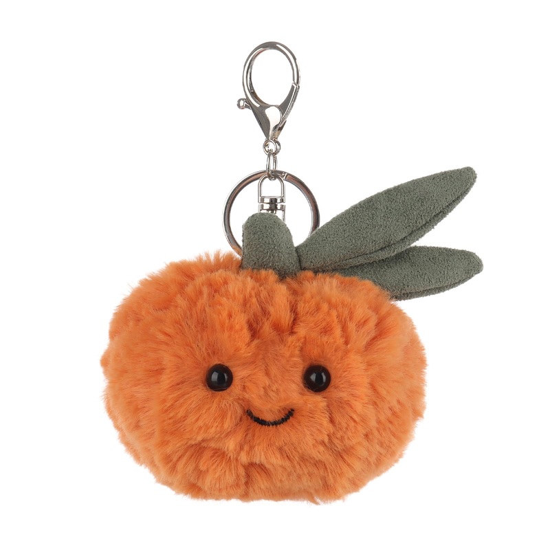 Apricot Lamb Orange Cute Keychain, Soft Stuffed Plush Keychain Toys For Kids Backpack, Purse, 2.4Inches