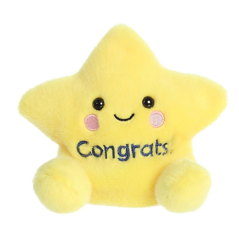 Aurora Adorable Palm Pals Galileo Congrats Star Stuffed Animal - Pocket-Sized Play - Collectable Fun - Yellow 5 Inches