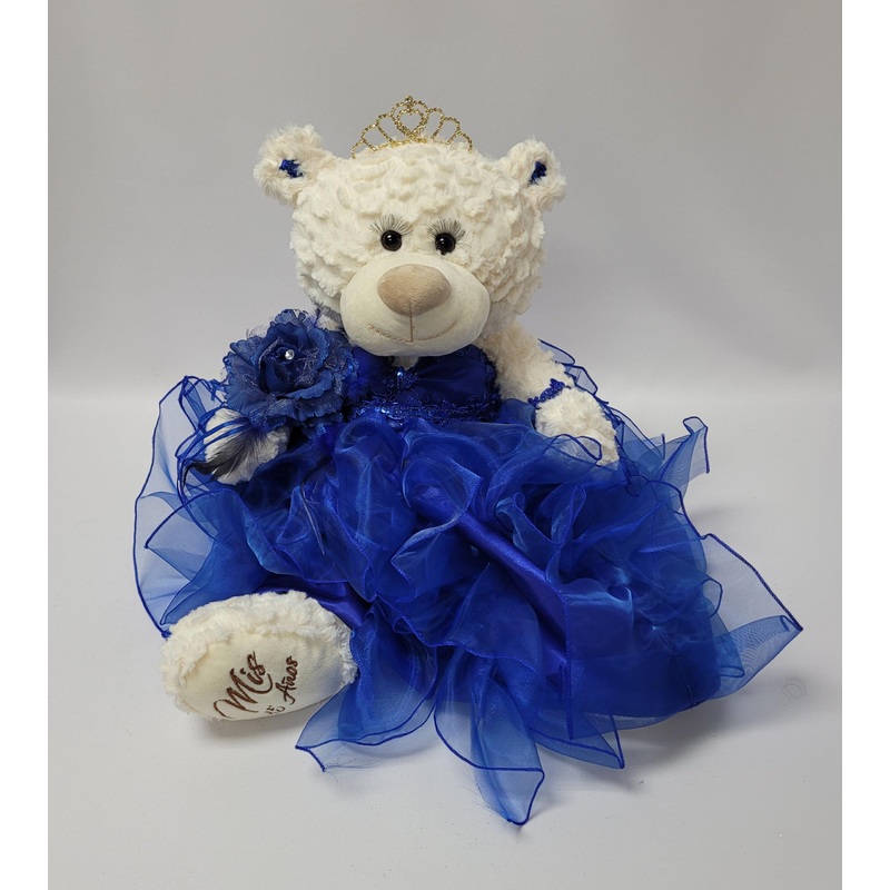 Kinnex Collections Since 1997 20'' Quince Anos Quinceanera Last Doll Teddy Bear With Dress (Centerpiece) ~ Arc16831-15R (Royal B