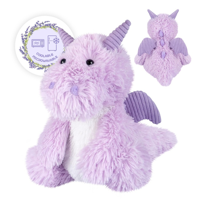 Suzzipals Heatable & Coolable Dragon Stuffed Animals, Heated Stuffed Animals Microwave Heating Pad Stuffed Dragon Plush Toys, Dr