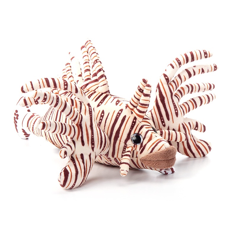 The Petting Zoo Lionfish Stuffed Animal Plushie, Gifts For Kids, Sealife Animals, Zoologee Lionfish Plush Toy 12 Inches