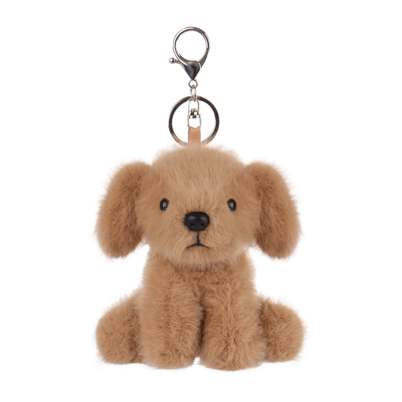 Apricot Lamb Cute Toys Plush Taupe Labrador Dog Puppy Stuffed Animal Soft Keychain For Kids Bag, Purse, Backpack, Handbag (Taupe
