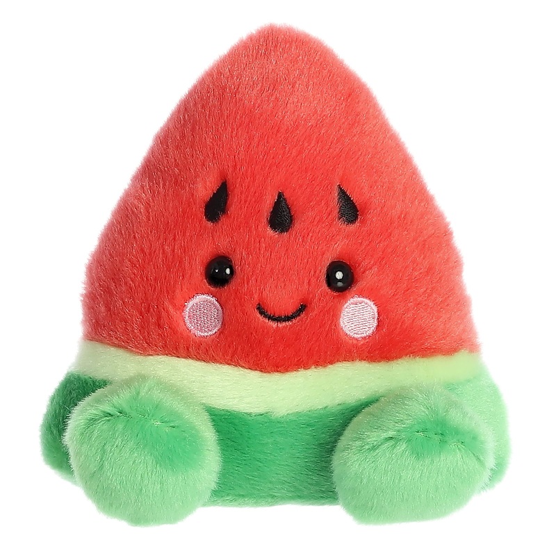 Aurora Adorable Palm Pals Sandy Watermelon Stuffed Animal - Pocket-Sized Play - Collectable Fun - Red 5 Inches