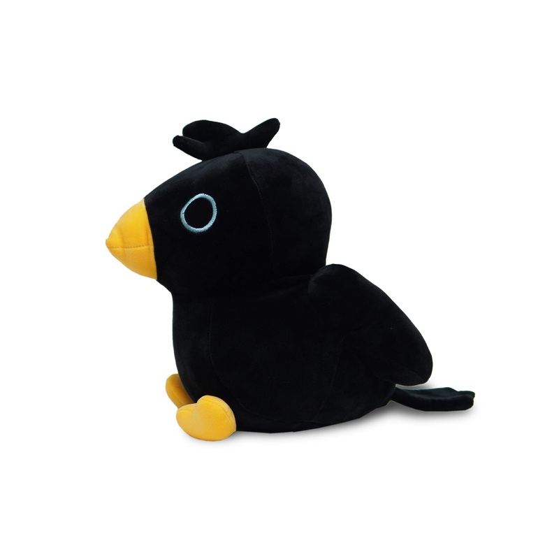 Avocatt Black Crow Plushie Toy - 10 Inches Stuffed Raven Animal Plush - Plushy And Squishy Raven With Soft Fabric And Stuffing -