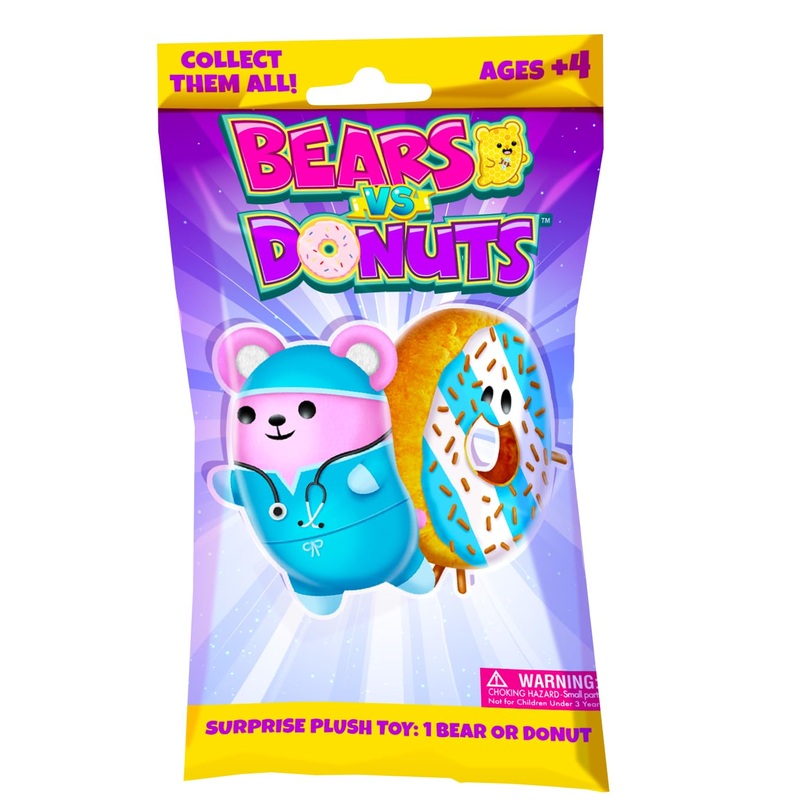 Bears Vs Donuts 2 Pack Mystery Bags 4In Bean Filled Plushies: Collectibles (Styles Will Vary)