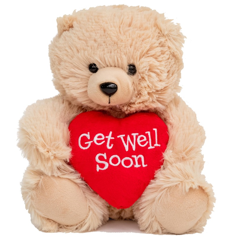 Ganz 9'' Get Well Soon Gifts For Kids Get Well Soon Gifts For Women Feel Better Teddy Bear With Red Heart Stuffed Animal For Com