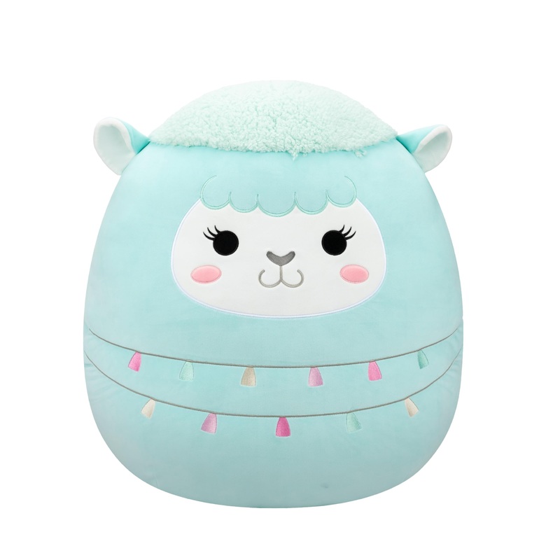 Squishmallows Original 24In Lorna The Light Teal Llama Wrapped In Tassels - Official Jazwares Plush (Jumbo)