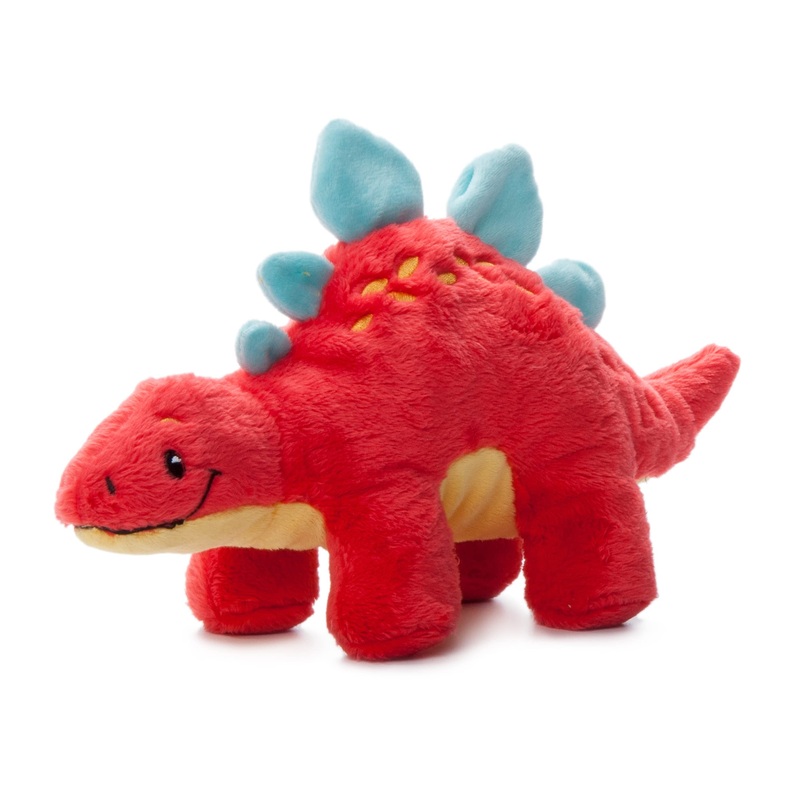 The Petting Zoo Baby Stegosaurus Stuffed Animal Plushie, Dinosaur Animals, Zoologee Red Dinosaur Plush Toy 11 Inches
