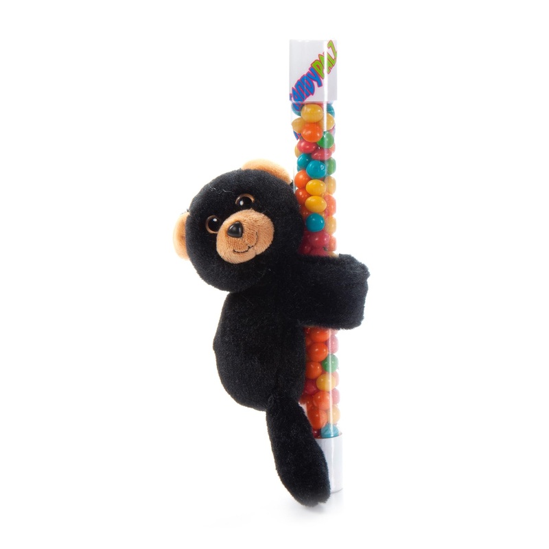 The Petting Zoo Black Bear Stuffed Animal Plushie Slap Bracelet, Gifts For Kids, Candypalz, Zoologee Black Bear Plush Toy
