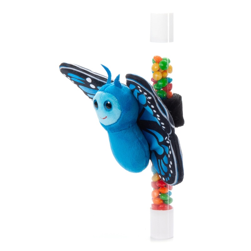 The Petting Zoo Blue Monarch Butterfly Stuffed Animal Plushie Slap Bracelet, Gifts For Kids, Candypalz, Zoologee Monarch Butterf