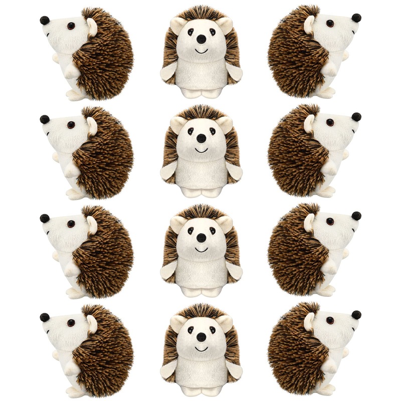 12 Pcs Mini Hedgehog Bulk Plush Stuffed Animal 4 Inch Hedgehog Plush Stuffed Toy Easter Decoration Diy Keychain Accessories Kid