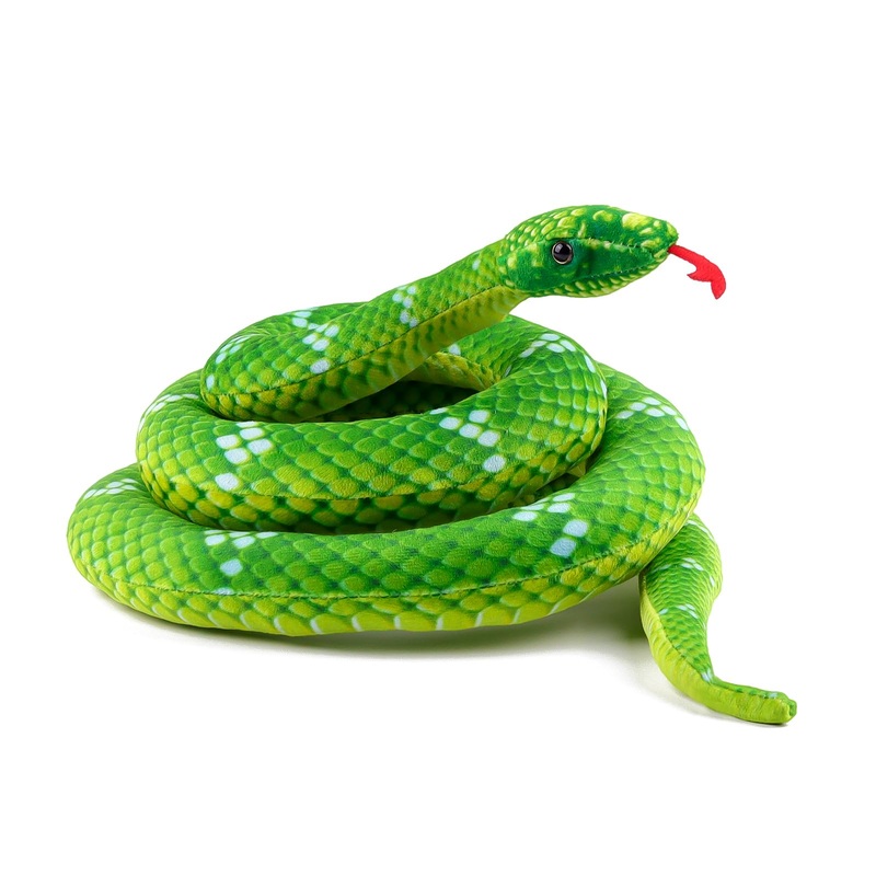 Anboor Snake Stuffed Animals, 63 Inch Realistic Snake Plush Toy Long Stuffed Snake, Lifelike Large Snake Toy For Kids As Party P