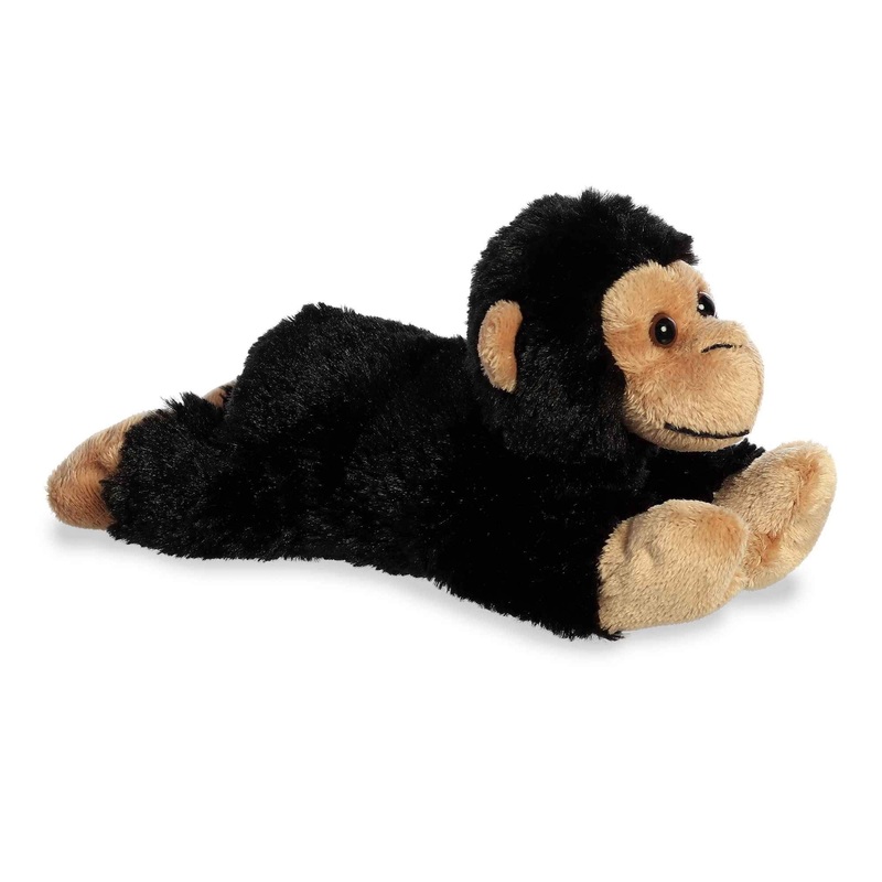 Aurora Adorable Mini Flopsie Cory Chimp Stuffed Animal - Playful Ease - Timeless Companions - Black 8 Inches