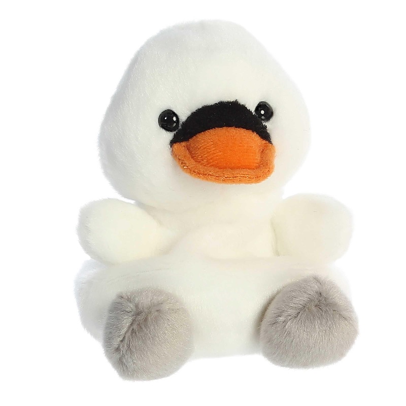 Aurora Adorable Palm Pals Alina Swan Stuffed Animal - Pocket-Sized Play - Collectable Fun - White 5 Inches