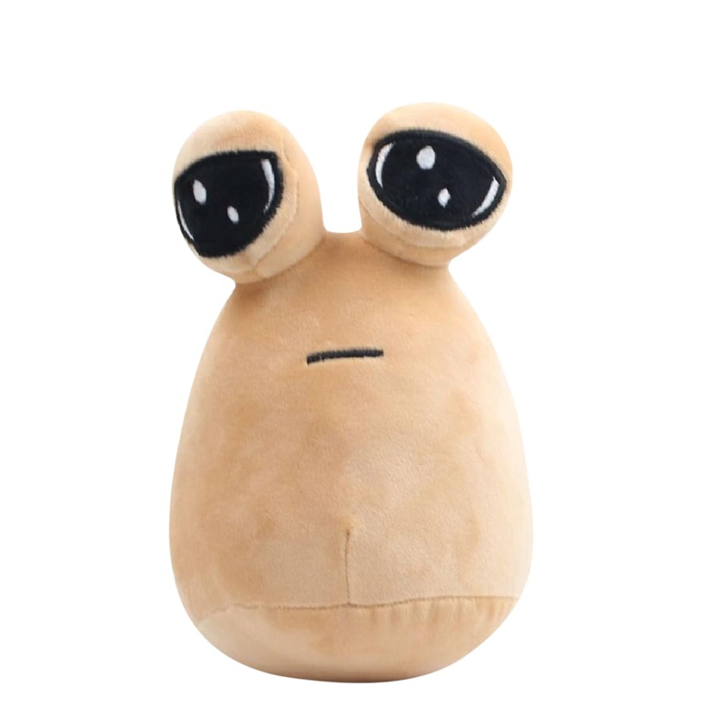 Bulingna Cute Pou Plush, Cartoon Stuffed Animal Toy Alien Pou Plush Doll Game Plushies, Birthday Gift For Children Adult (Khaki,