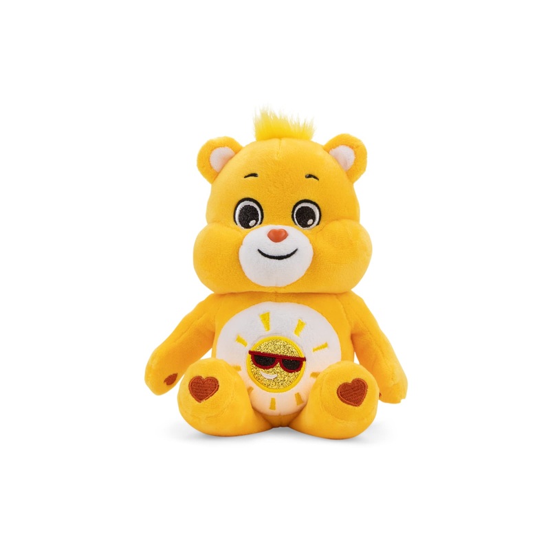 Care Bears 9' Bean Plush (Glitter Belly) - Funshine Bear - Soft Huggable Material!