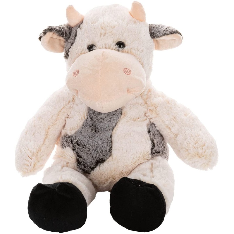 Cow Stuffed Animals Soft Plush Adorable Plush Cow Toy Nursery Doll, Gifts For Girls Boys 17.71 Inches