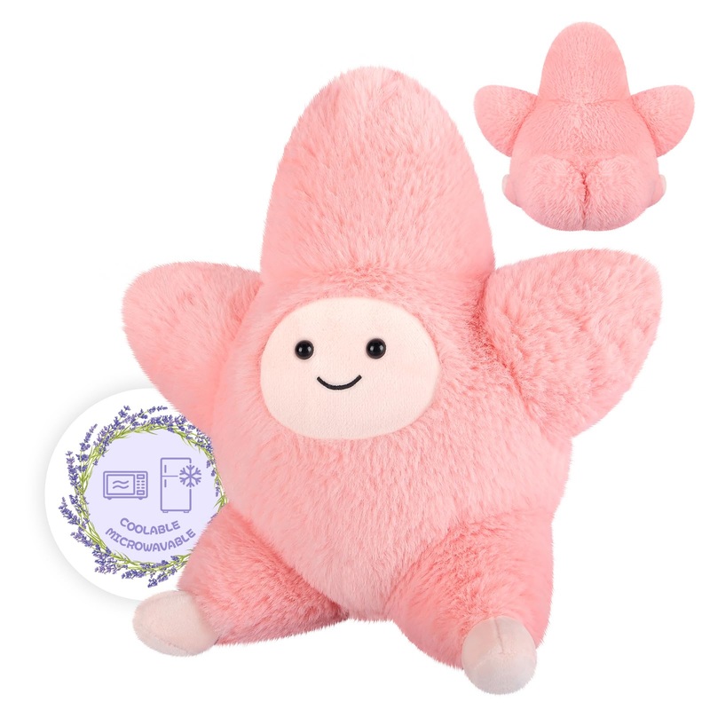 Suzzipals Heatable & Coolable Starfish Stuffed Animals, Microwave Heating Pad, Star Fish Plushies For Companion, Cute Starfish L