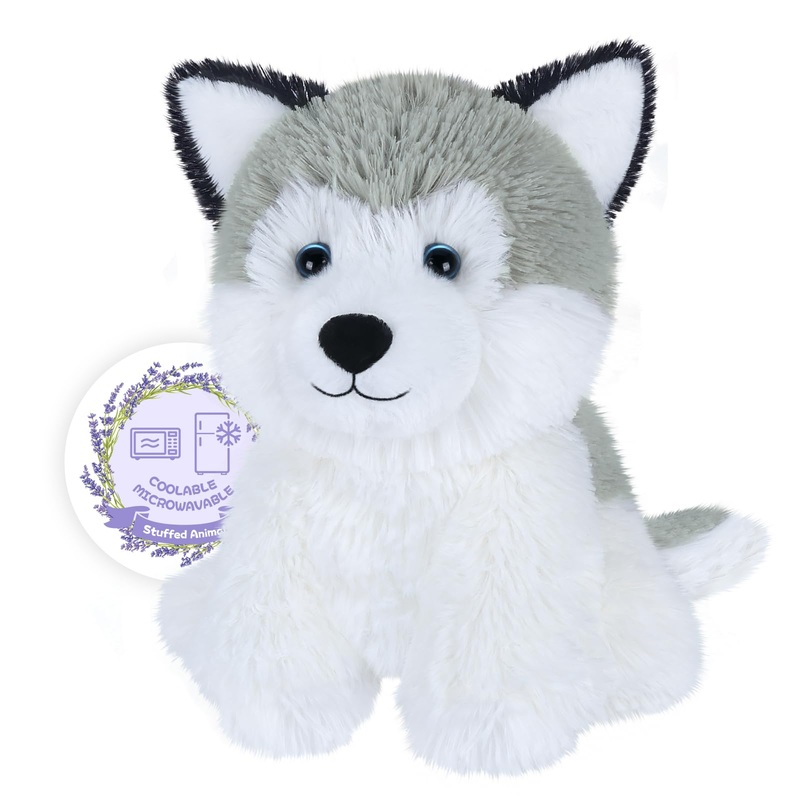 Suzzipals Warmable Husky Stuffed Animal, Microwavable Heating Pads, Cuddly Husky Plushies With Lavender Scent, Dog Plush Toys Fo