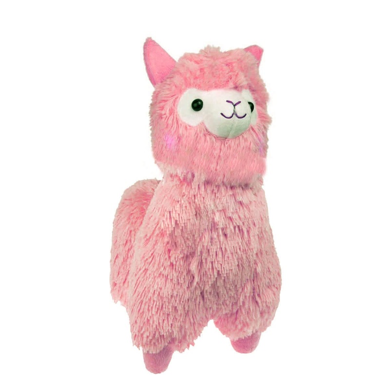 Tollion Cuddly Soft Pink Alpaca Llama Lamb Toy -7'' Stuffed Animal Cushion Plush Doll Valentine Gift New Baby Gift Graduate Gift