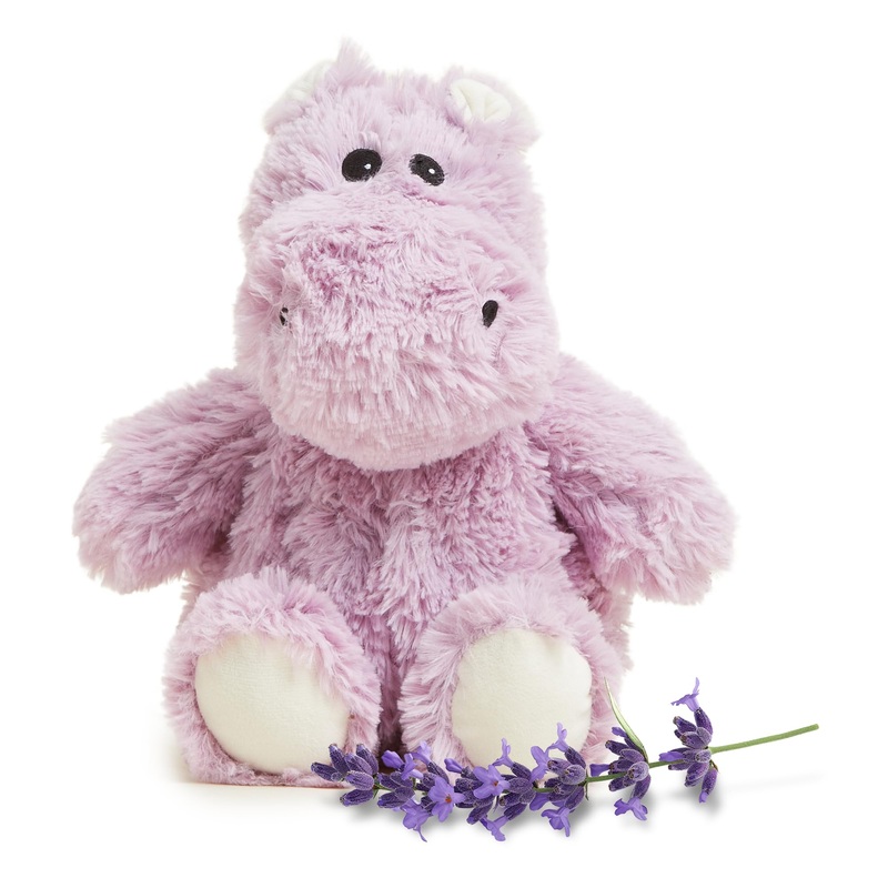 Warmies Microwavable & Weighted Stuffed Animals, Hippo - Heated Stuffed Animal Plushie For Warmth & Comfort - Cute Soft Plush To
