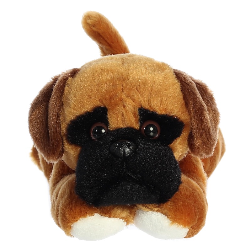 Aurora Adorable Flopsie Chad Boxer Stuffed Animal - Playful Ease - Timeless Companions - Brown 12 Inches