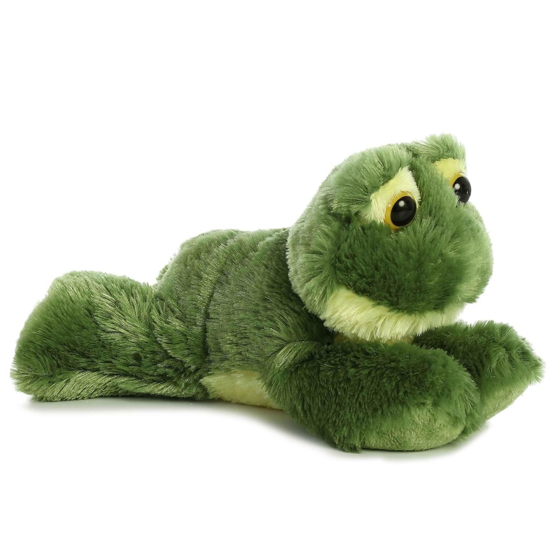 Aurora Adorable Mini Flopsie Frolick Frog Stuffed Animal - Playful Ease - Timeless Companions - Green 8 Inches