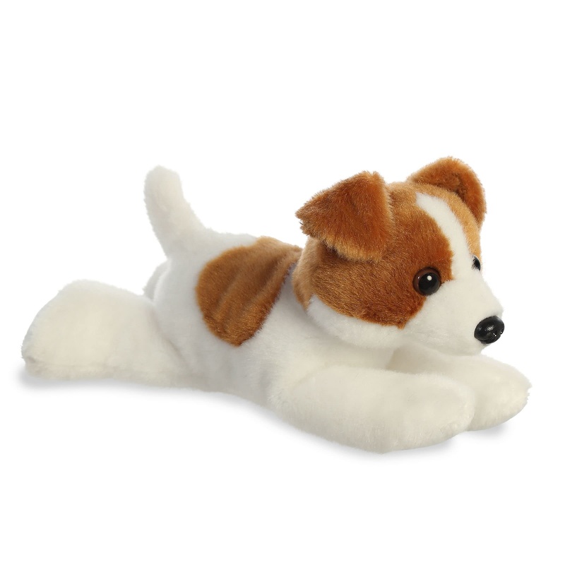 Aurora Adorable Mini Flopsie Jackie Russell Stuffed Animal - Playful Ease - Timeless Companions - Brown 8 Inches