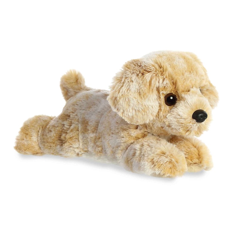 Aurora Adorable Mini Flopsie Rusty Retriever Stuffed Animal - Playful Ease - Timeless Companions - Brown 8 Inches