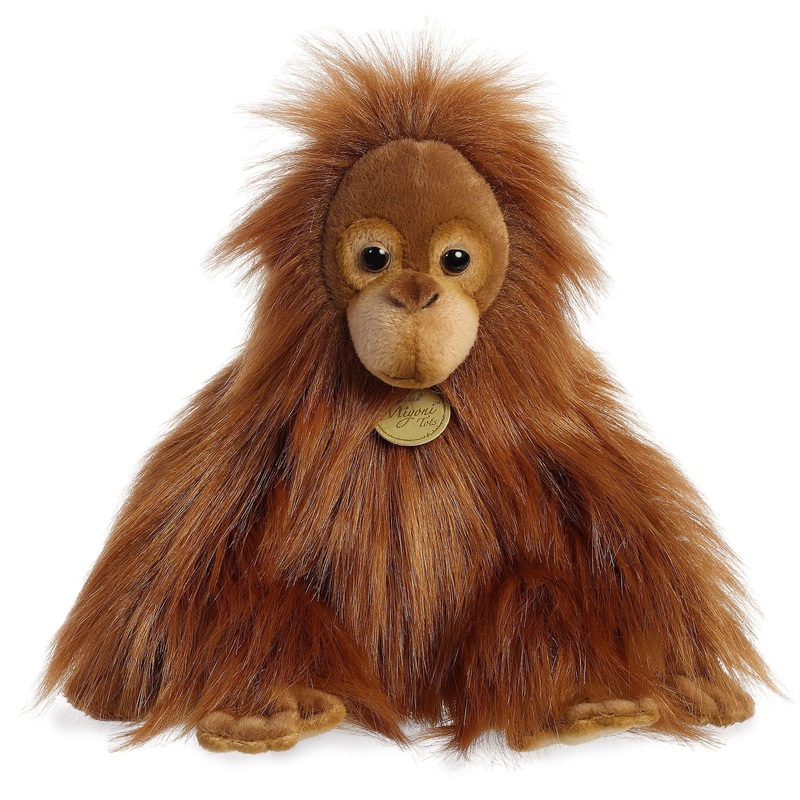 Aurora Adorable Miyoni Tots Baby Orangutan Stuffed Animal - Lifelike Detail - Cherished Companionship - Orange 11 Inches