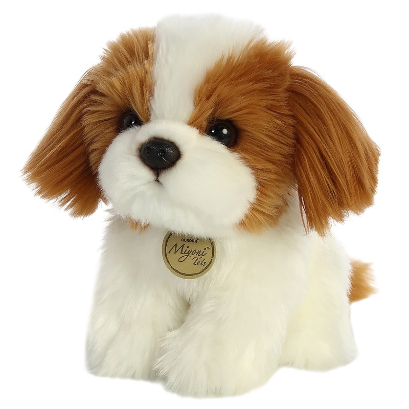 Aurora Adorable Miyoni Tots Shih Tzu Pup Stuffed Animal - Lifelike Detail - Cherished Companionship - Brown 11 Inches