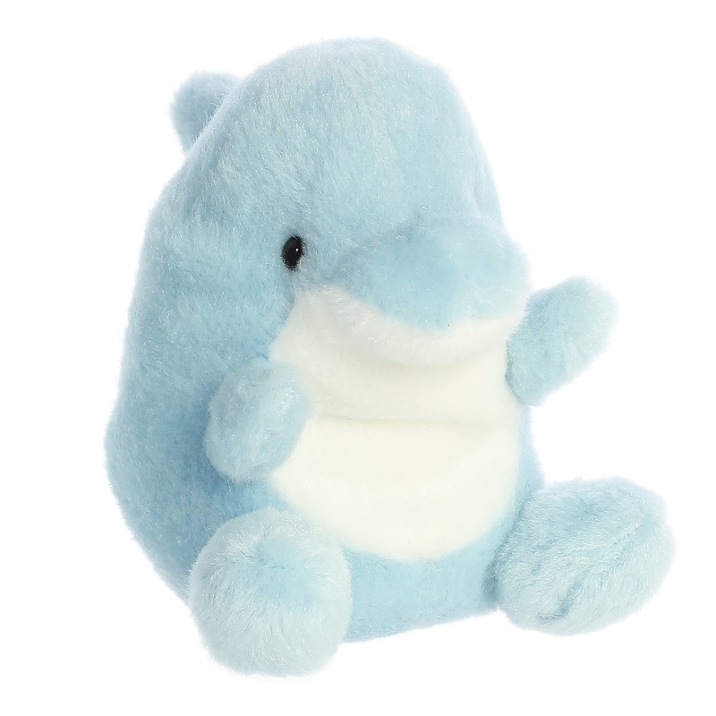 Aurora Adorable Palm Pals Clicks Dolphin Stuffed Animal - Pocket-Sized Play - Collectable Fun - Blue 5 Inches