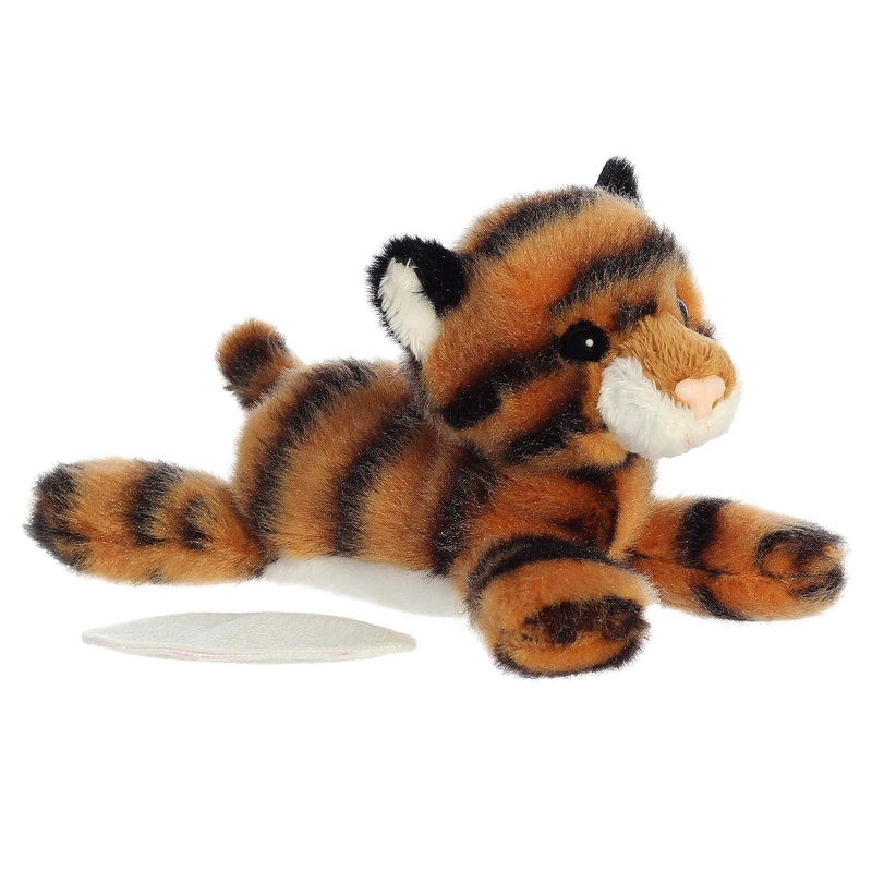 Aurora Adorable Shoulderkins Taylor Tiger Stuffed Animal - On-The-Go Fun - Interactive Play - Brown 6 Inches