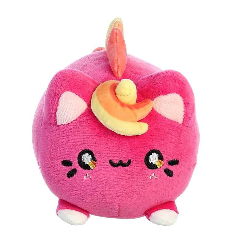 Aurora Enchanting Tasty Peach Berry Sunset Meowchi Stuffed Animal - Bright & Colorful Design - Showpiece Plush - Pink 7 Inches