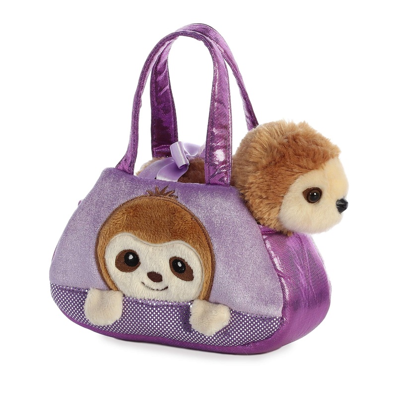 Aurora Fashionable Fancy Pals Peek-A-Boo Sloth Stuffed Animal - On-The-Go Companions - Stylish Accessories - Multicolor 7 Inches