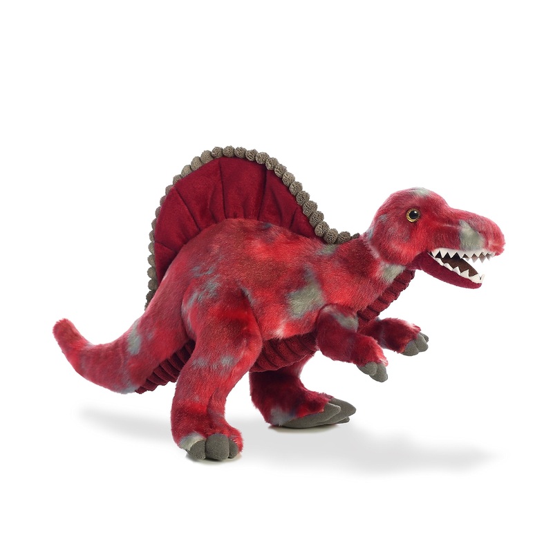Aurora Ferocious Dinos & Dragons Spinosaurus Stuffed Animal - Prehistoric Fun - Cuddly Companions - Red 17.5 Inches