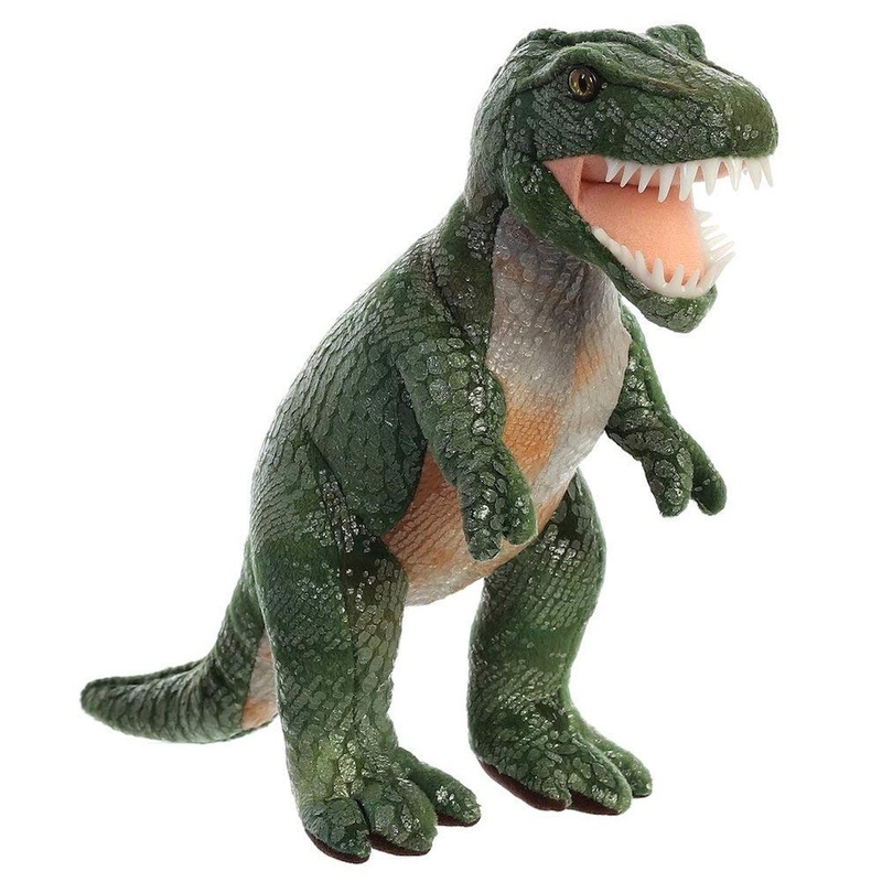 Aurora Ferocious Dinos & Dragons Tyrannosaurus Rex Stuffed Animal - Prehistoric Fun - Cuddly Companions - Green 11 Inches