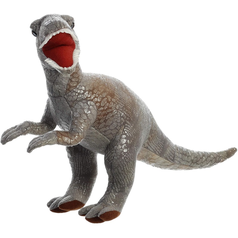 Aurora Ferocious Dinos & Dragons Velociraptor Stuffed Animal - Prehistoric Fun - Cuddly Companions - Gray 12 Inches