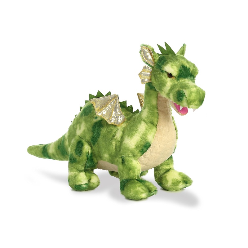 Aurora Ferocious Dinos & Dragons Vollenth The Green Stuffed Animal - Prehistoric Fun - Cuddly Companions - Green 18 Inches