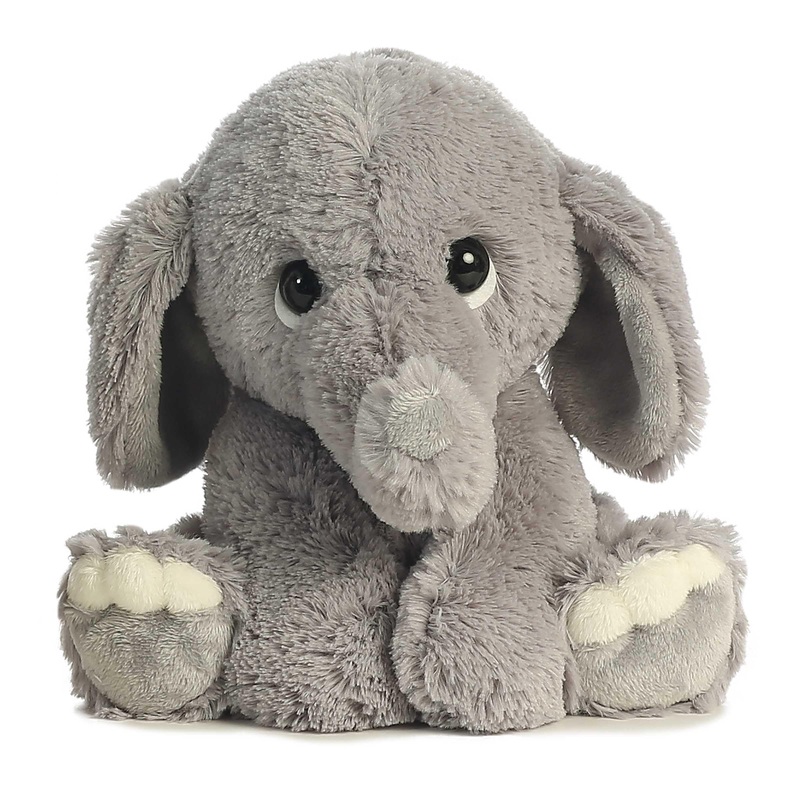 Aurora Playful Lil Benny Phant Baby Stuffed Animal - Soft & Cuddly Toy - Imaginative Play - Gray 10 Inches
